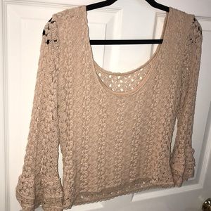 crochet flowy top